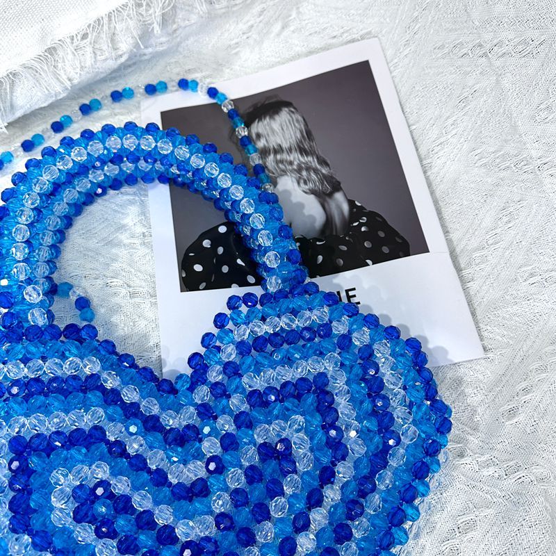 Blue Heart Shaped purse - ConiBeads
