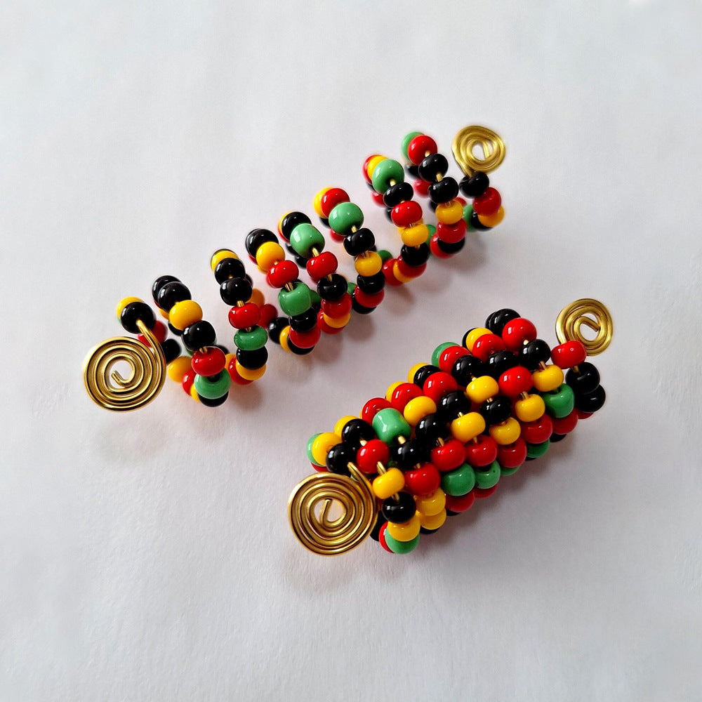 Bohemian glass bead hair wrap collection