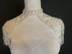 Elegant Pearl Shoulder Cape