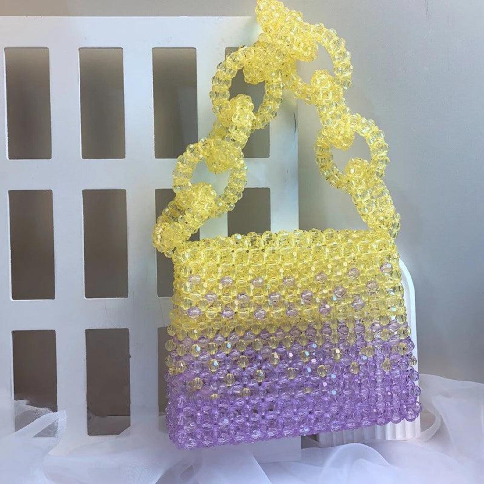 Handmade gold clutch bag
