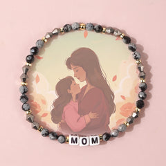 Heart charm bracelet gift for Mom