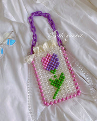 Tulip Design Phon Bag - ConiBeads
