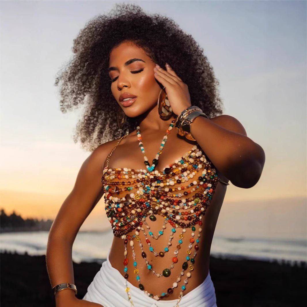Boho Handmade Beaded Halter Top - ConiBeads