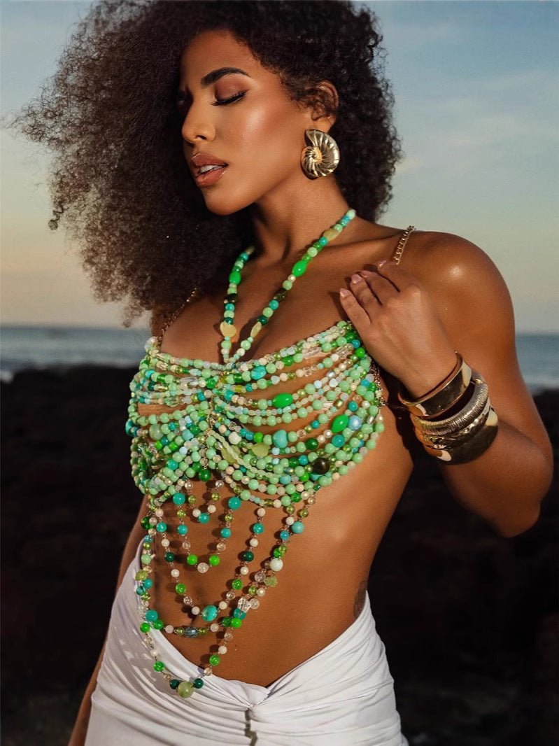 Boho Handmade Beaded Halter Top - ConiBeads
