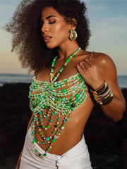 Boho Handmade Beaded Halter Top - ConiBeads