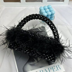 Fashionable Beaded Bag with Feathers - ConiBeads