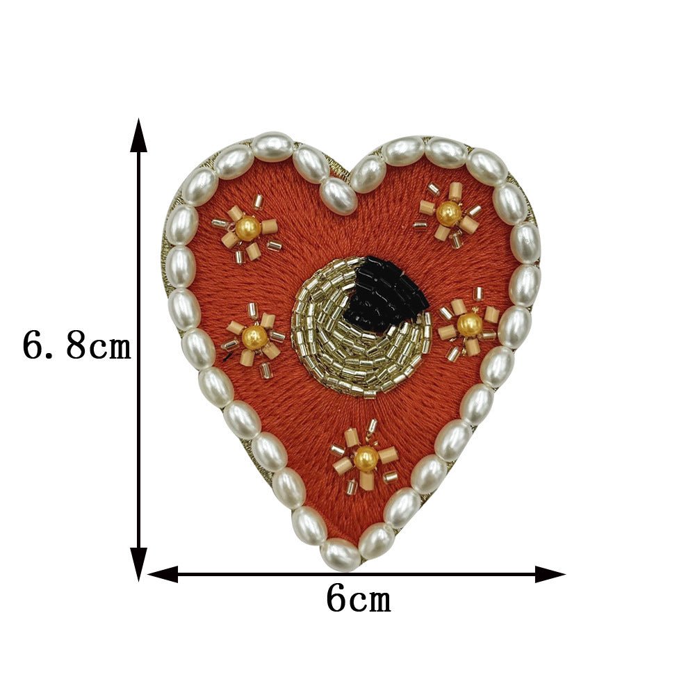 Handmade Eye Beaded Embroidery Patches - ConiBeads