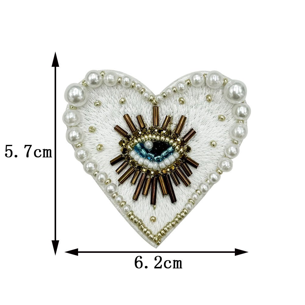 Handmade Eye Beaded Embroidery Patches - ConiBeads