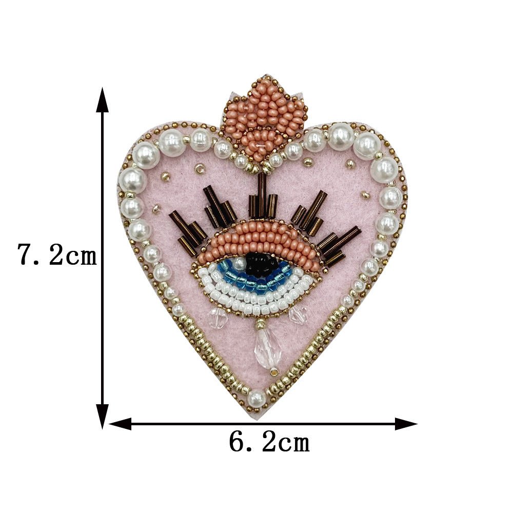 Handmade Eye Beaded Embroidery Patches - ConiBeads