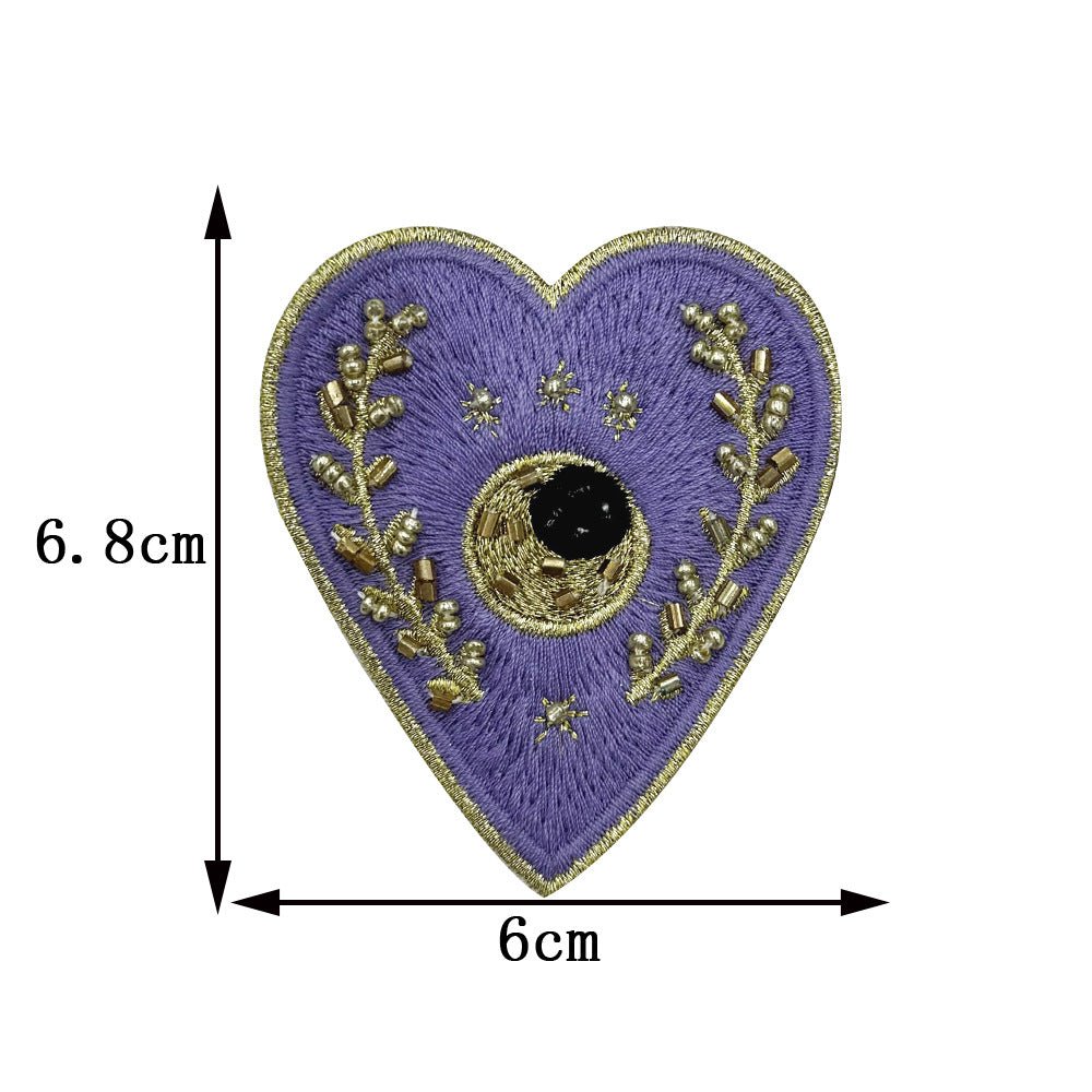 Handmade Eye Beaded Embroidery Patches - ConiBeads