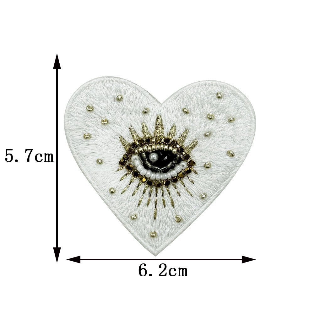 Handmade Eye Beaded Embroidery Patches - ConiBeads