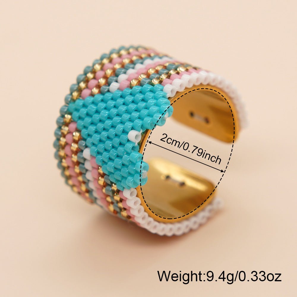 Handmade Miyuki Beaded Ring - ConiBeads