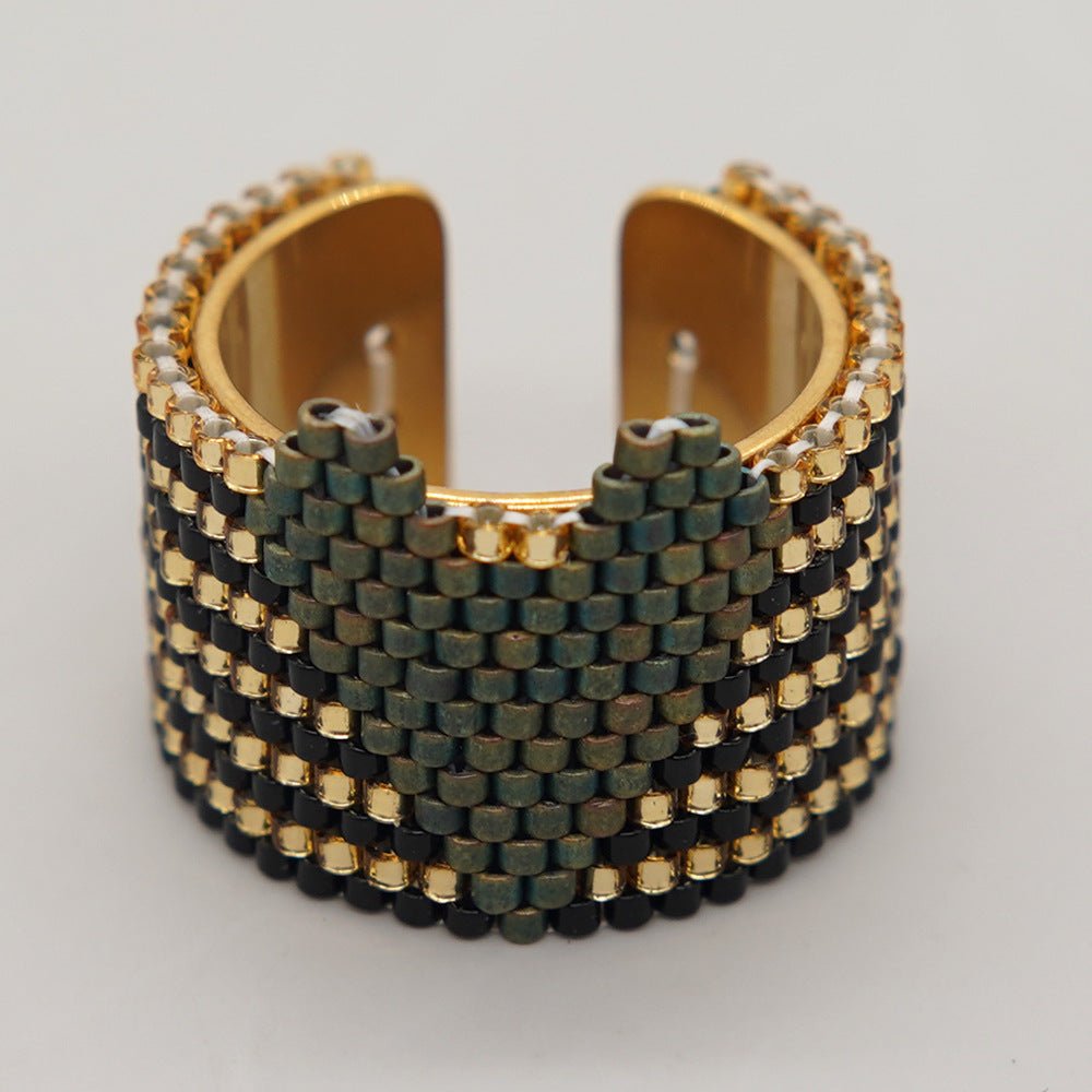 Handmade Miyuki Beaded Ring - ConiBeads