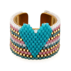 Handmade Miyuki Beaded Ring - ConiBeads