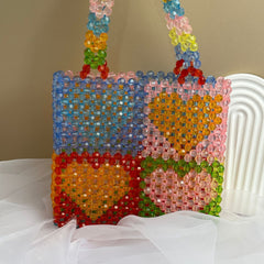Colorful Heart Design Purse - ConiBeads
