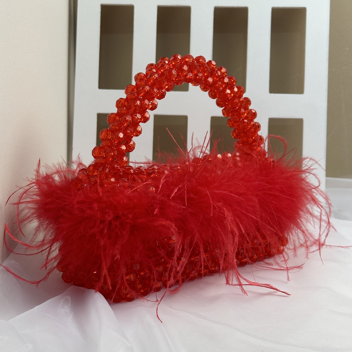 Unique Feather Design Handbag - ConiBeads