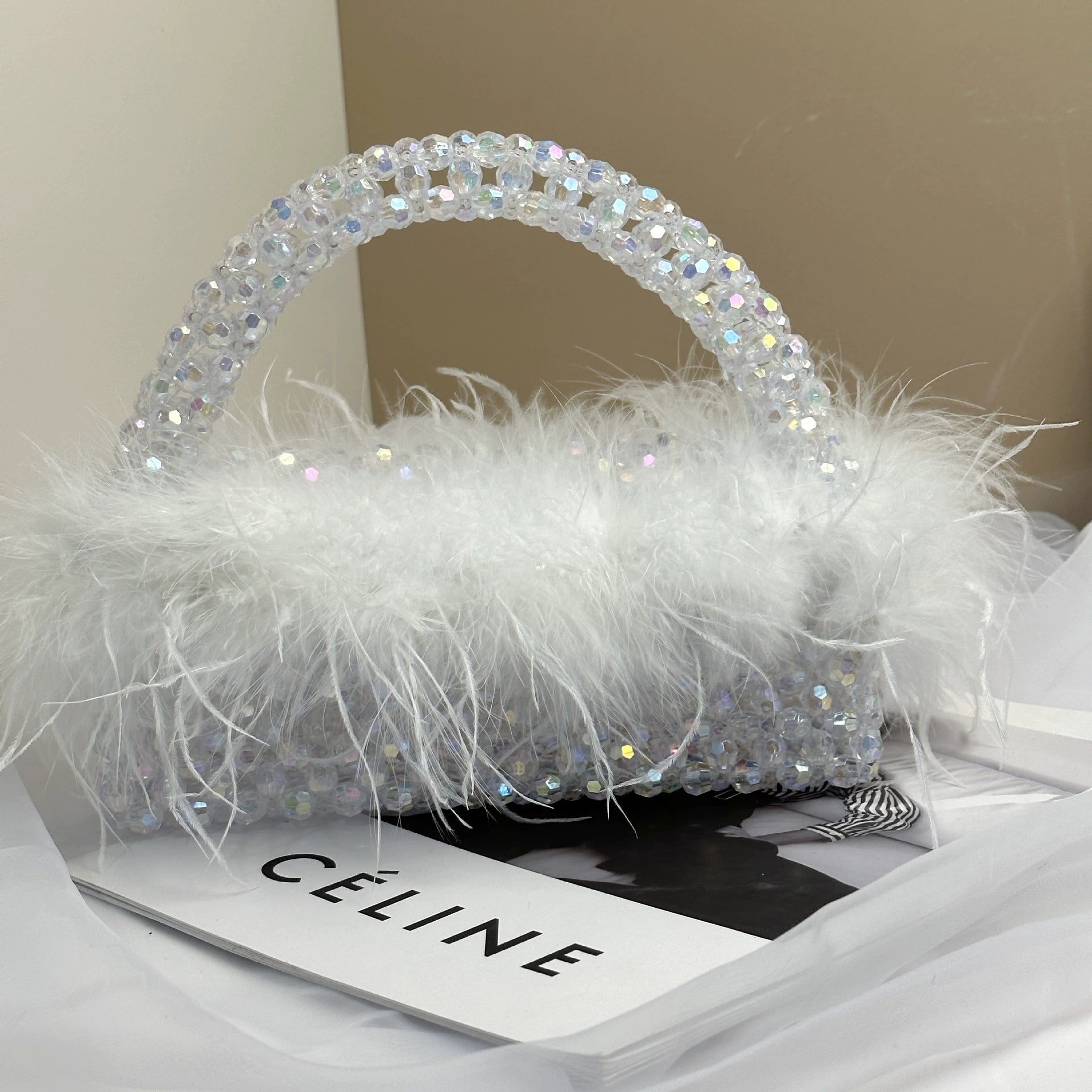 Elegant Feathered Bead Bag - ConiBeads
