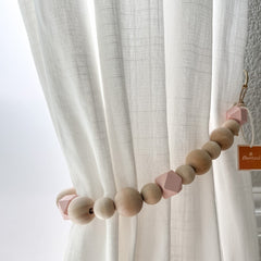 Wood Bead Curtain Tieback - ConiBeads